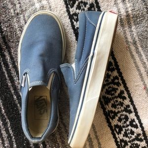 Blue Vans Slip Ons